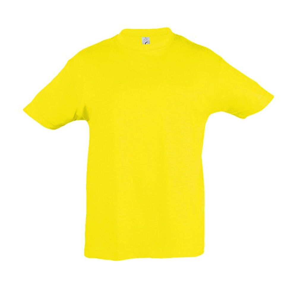 SOLS Kids Regent Short Sleeve T-Shirt / Lemon